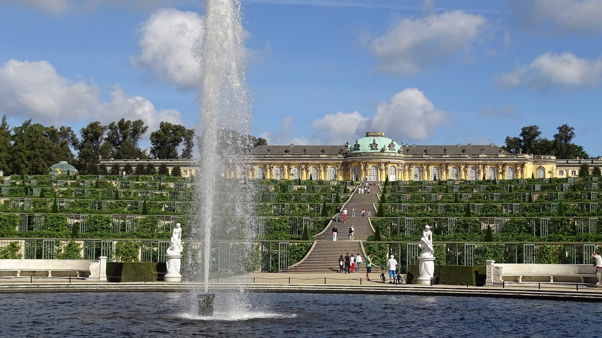 Park Springbrunnen Park Sanssouci Potsdam Garten